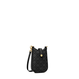 Women T Monogram Phone Crossbody - Black