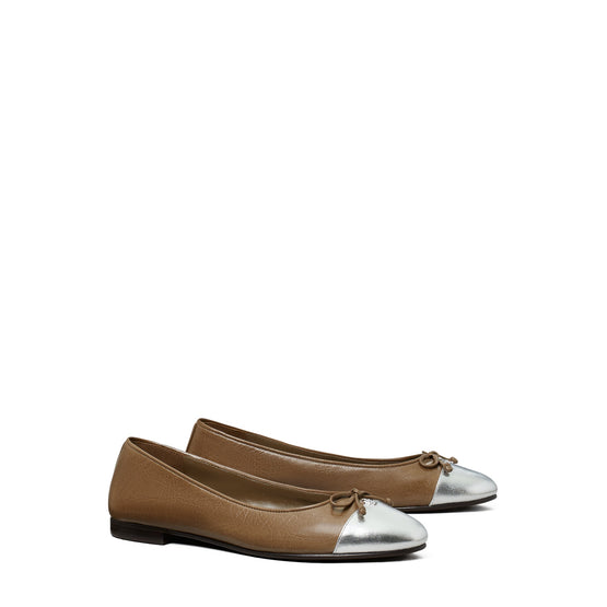 Women Cap-Toe Ballet - Wild Mushroom / Silver
