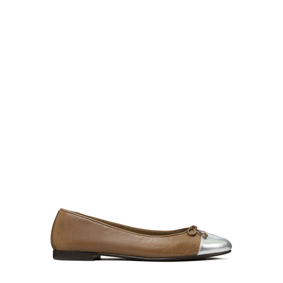 Women Cap-Toe Ballet - Wild Mushroom / Silver