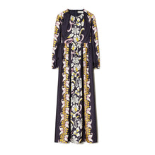 Women Silk Printed Dress - Pink Tropical Border