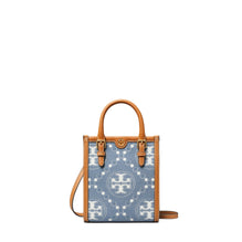 Women T Monogram Denim Mini N/S Tote - Multi