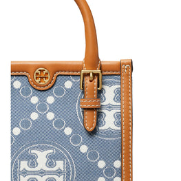 Women T Monogram Denim Mini N/S Tote - Multi