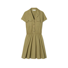 Women Cotton Poplin Shirtdress - Moss