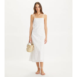 Women Cotton Eyelet Dress - White