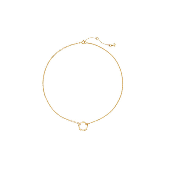 Women Icon Ring Pendant Necklace - Tory Gold