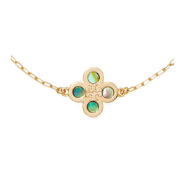 Women Kira Clover Bracelet - Tory Gold / Green / Pink
