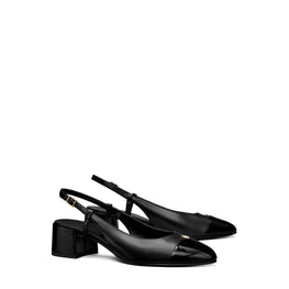 Women Cap-Toe Slingback 45Mm - Perfect Black / Perfect Black
