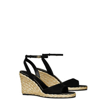 Women Raffia Sandal Wedge 80Mm - Perfect Black