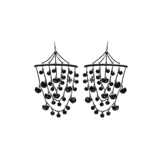 Women Curiosity Bell Earring - Black