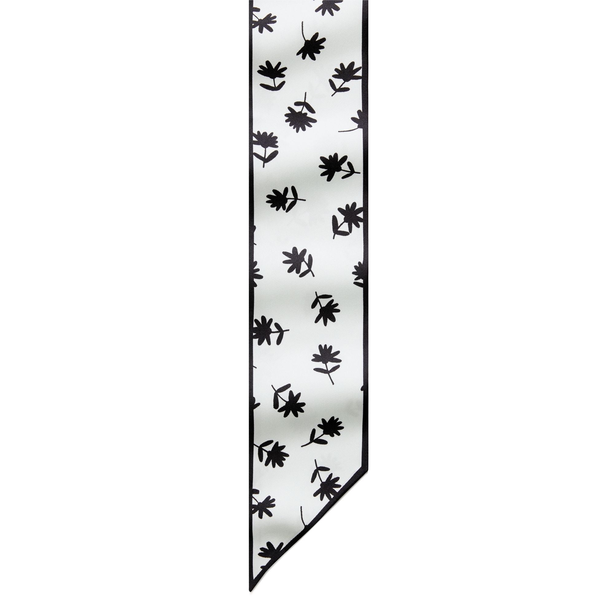 Women Scattered Daisy Ribbon Tie - Scatter Daisy Ribbon Tie - Blue