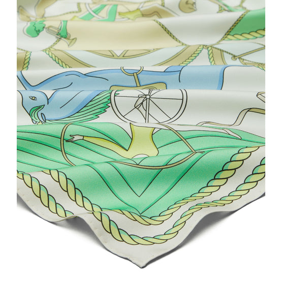 Women Acrobats Double-Sided Silk Square - Acrobats Green