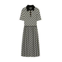 Women Jacquard Polo Dress - Ivory Mini Zebra