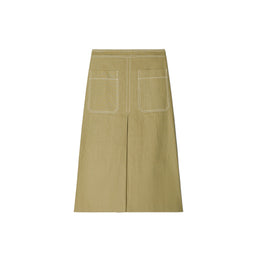 Women Cotton Twill Skirt - Moss