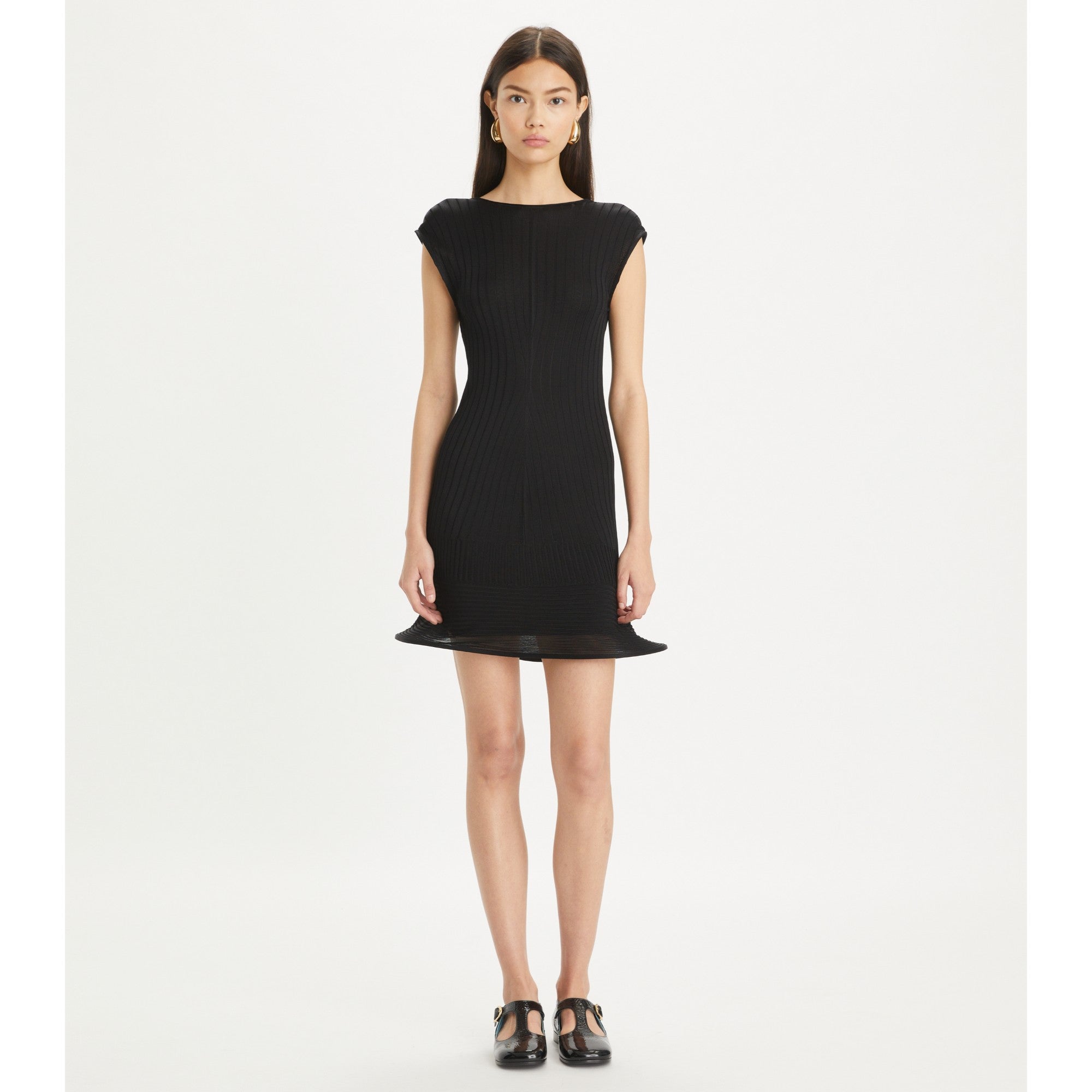 Women Viscose Knit Dress - Black