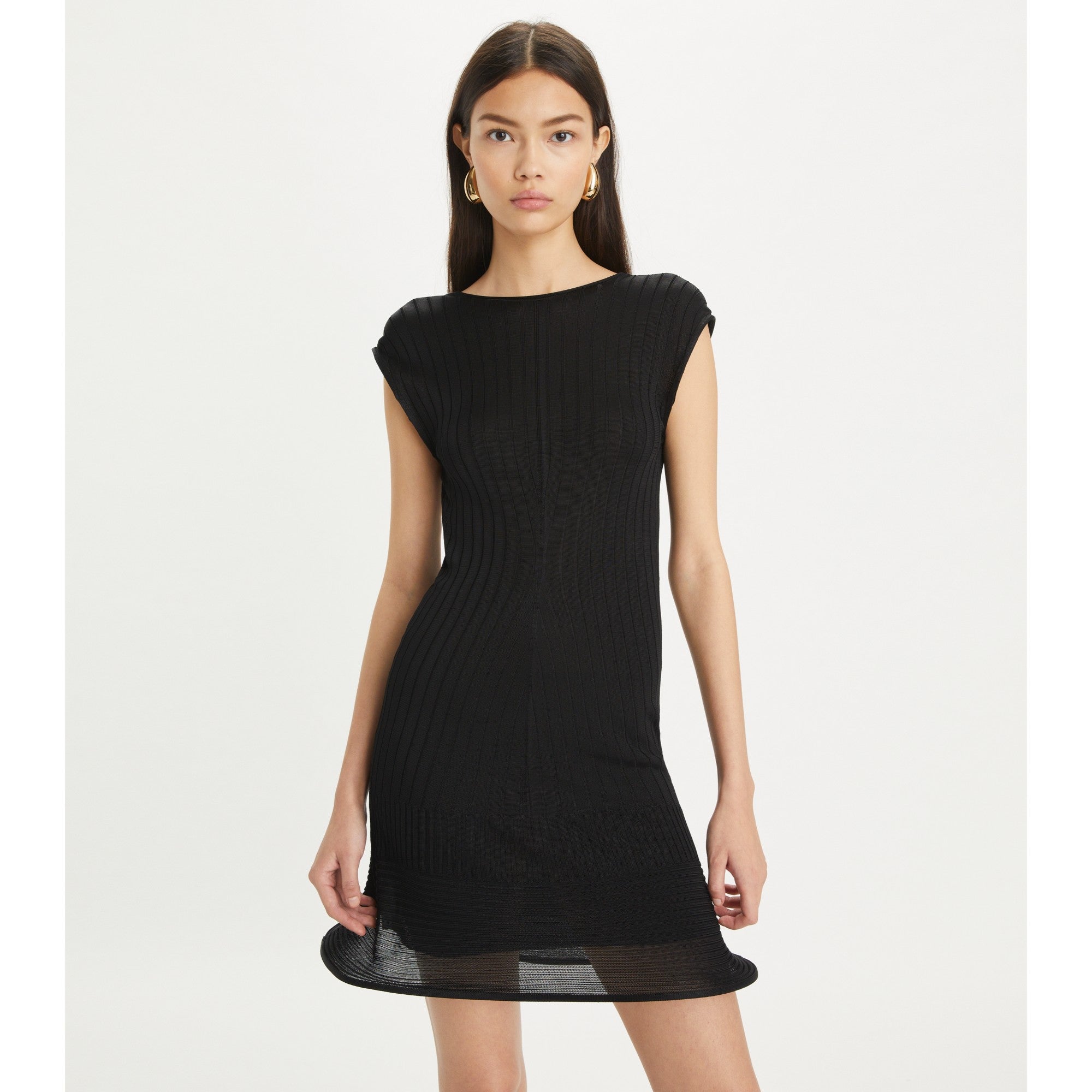 Women Viscose Knit Dress - Black