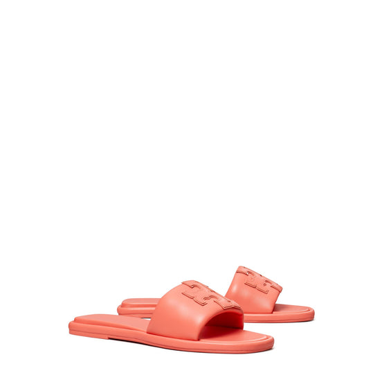 Women Double T Sport Slide - Coral Crush