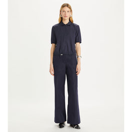 Women Nylon Taffeta Zip Polo - Ink