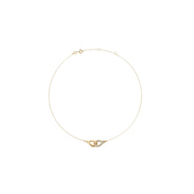 Women Interlocking Wishbone Pendant - Tory Gold / Crystal