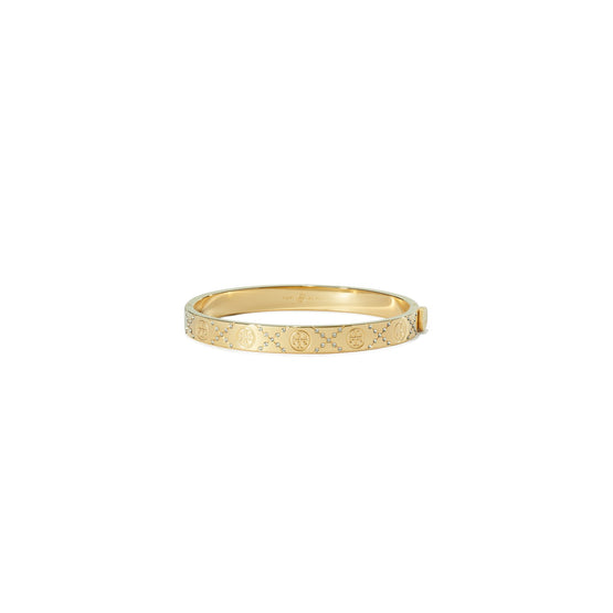 Women Icon T Monogram And PavÃ© Hinge Bracelet - Tory Gold / Crystal