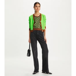 Women Viscose Cardigan - Vibrant Green