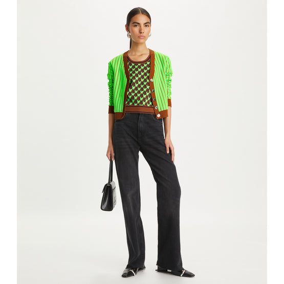 Women Viscose Cardigan - Vibrant Green