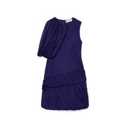 Women Silk Jersey Dress - Dark Violet