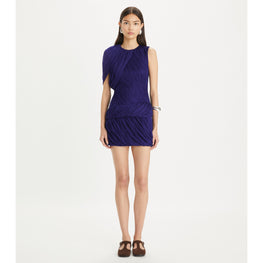 Women Silk Jersey Dress - Dark Violet