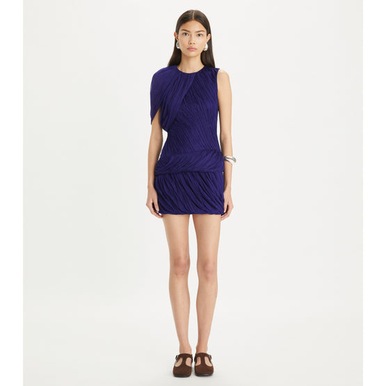 Women Silk Jersey Dress - Dark Violet