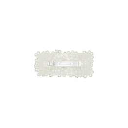 Women Beaded Barrette - Light Silver