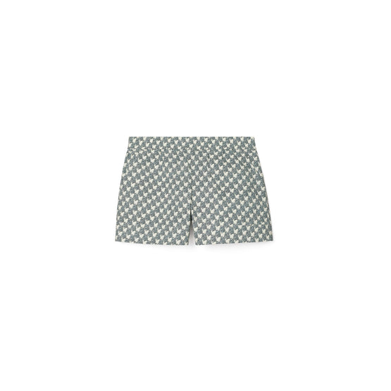 Women Printed Cotton Poplin Short - Blue Mini Zebra