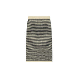 Women Striped Stitch Cotton Midi Skirt - Medium Navy / French Cream