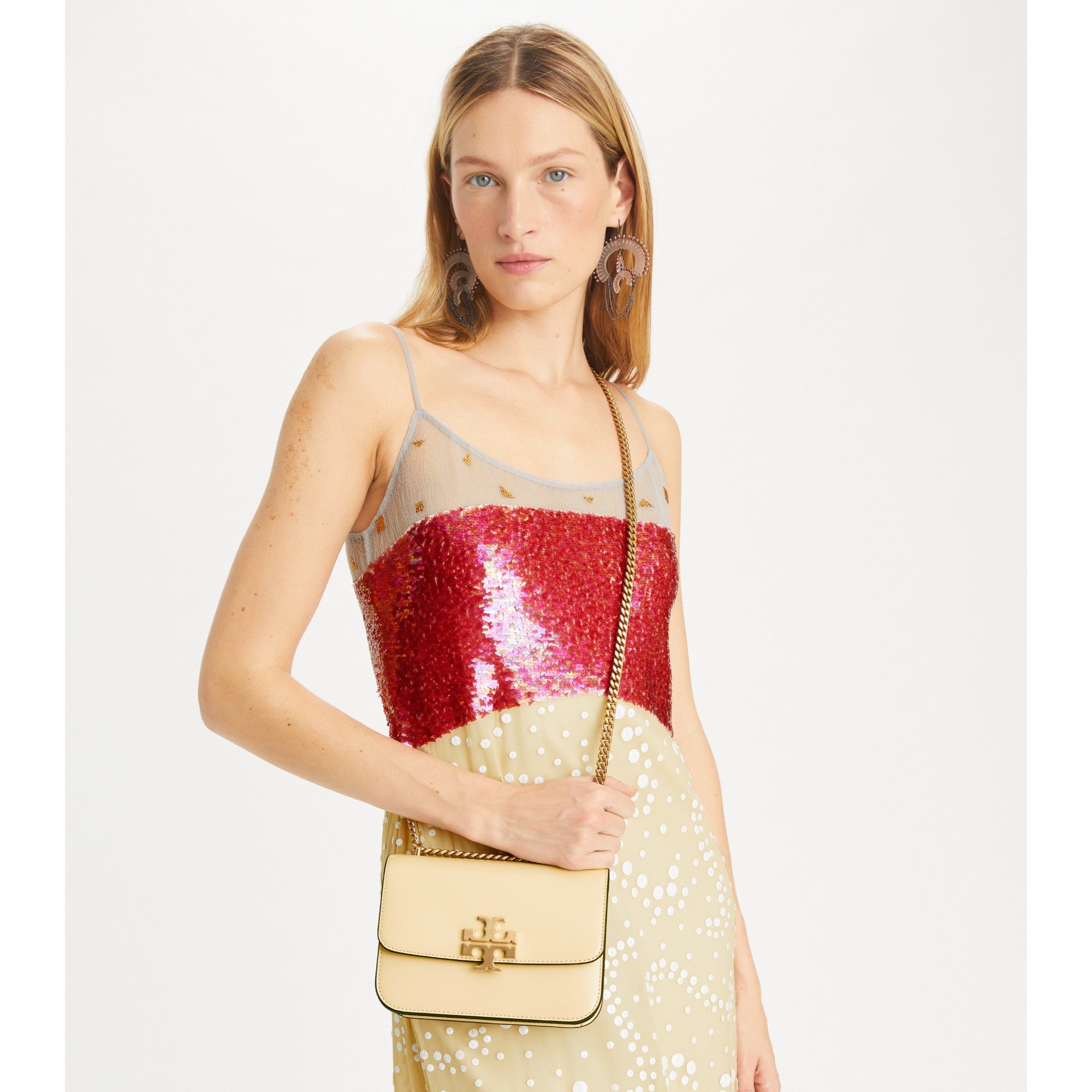 Women Eleanor Spazzolato Small Convertible Shoulder Bag - Vanilla Soft Serve