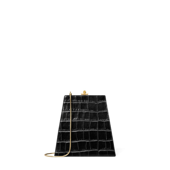 Women Croc Embossed Mini Bag - Black