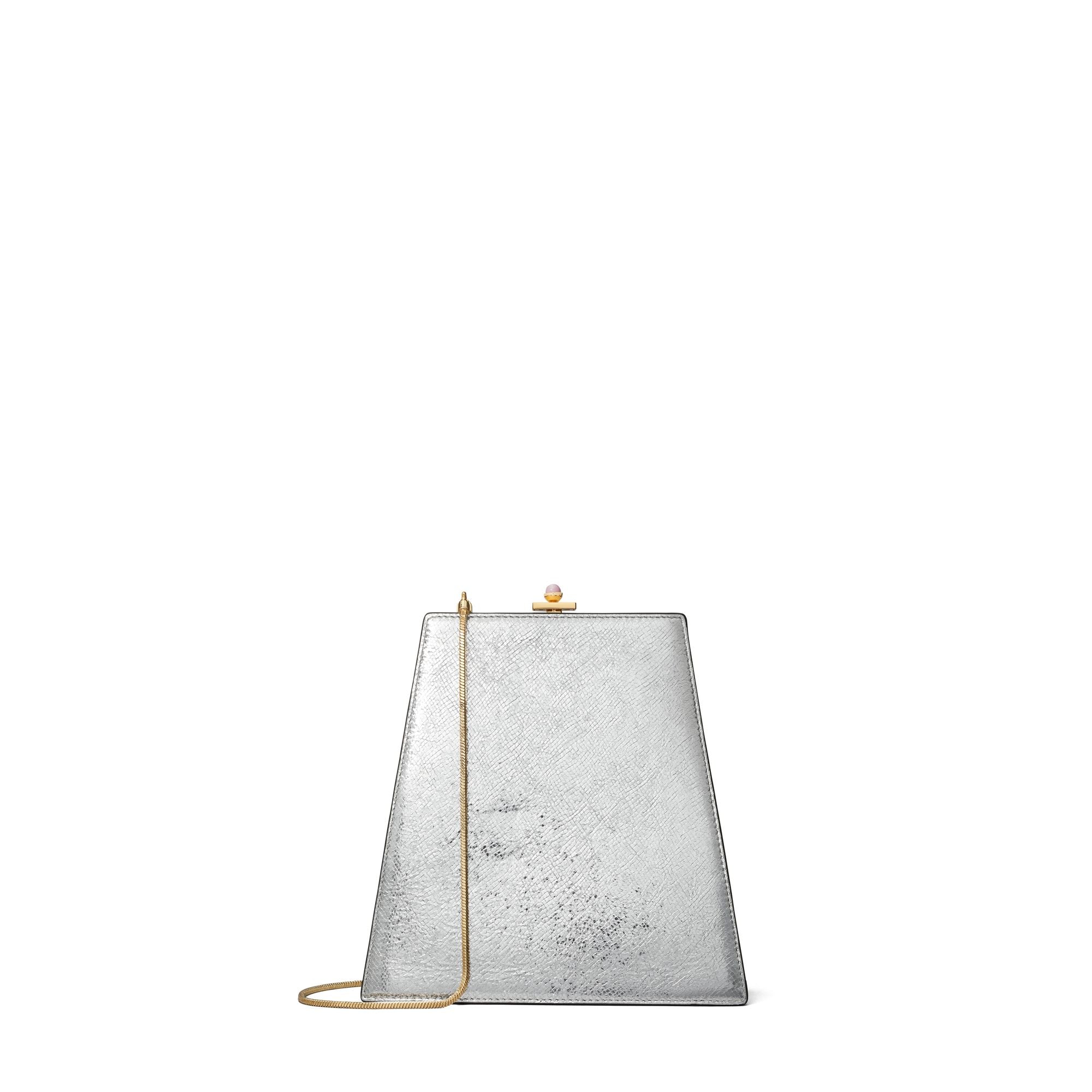 Women Crushed Metallic Mini Bag - Silver