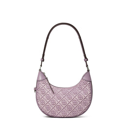 Women T Monogram Fil Coupe Crescent Bag - Lilac
