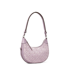 Women T Monogram Fil Coupe Crescent Bag - Lilac