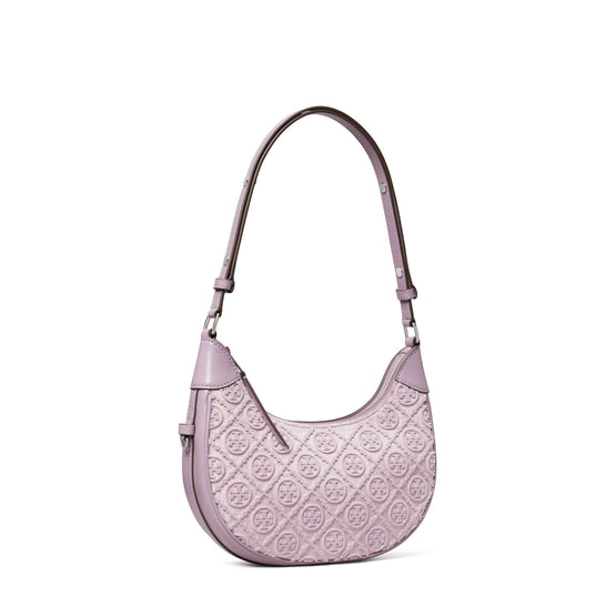 Women T Monogram Fil Coupe Crescent Bag - Lilac