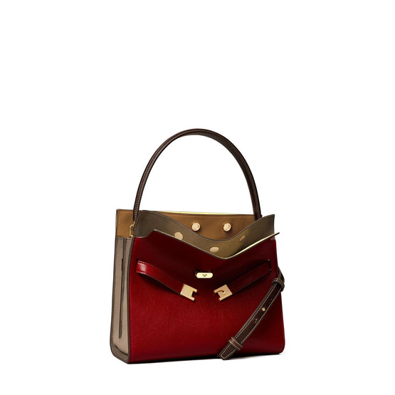 Women Lee Radziwill Textured Small Double Bag - Ruby