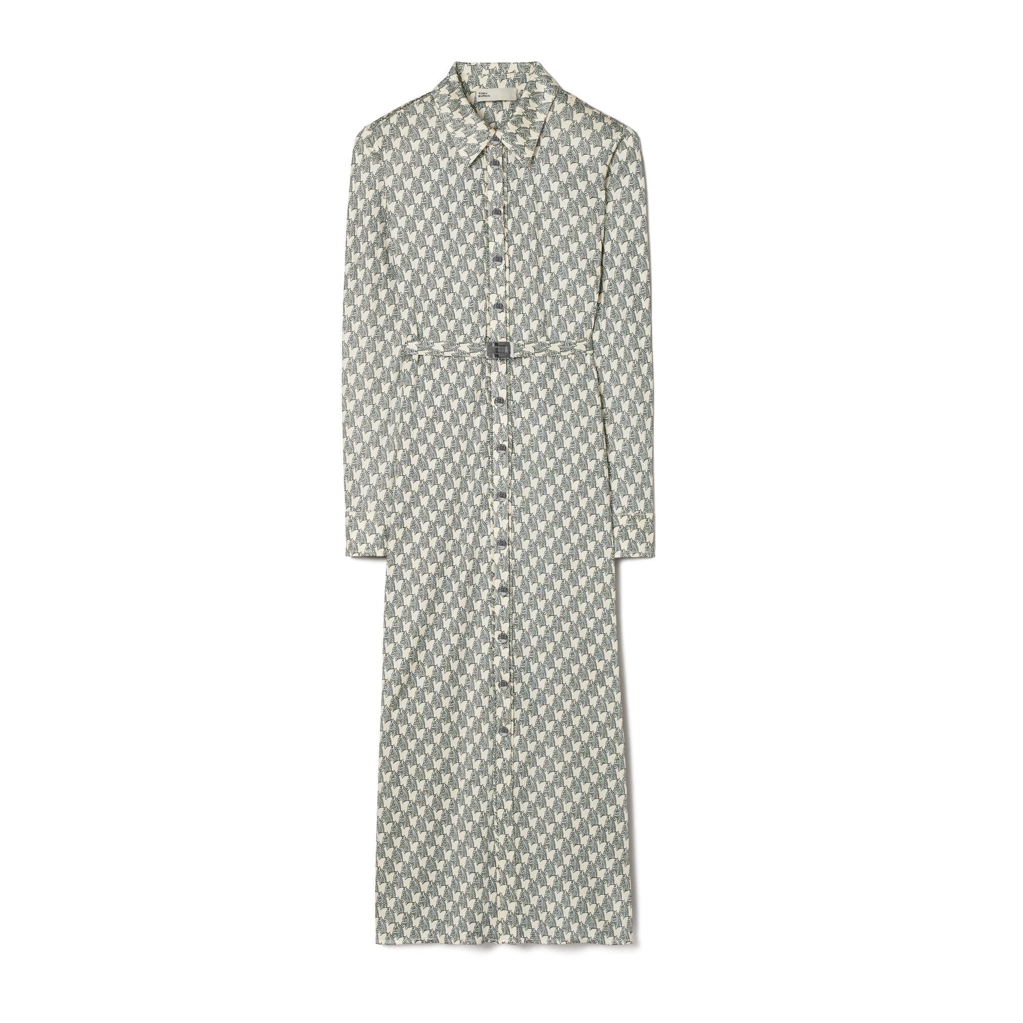 Women Printed Viscose Shirtdress - Blue Mini Zebra