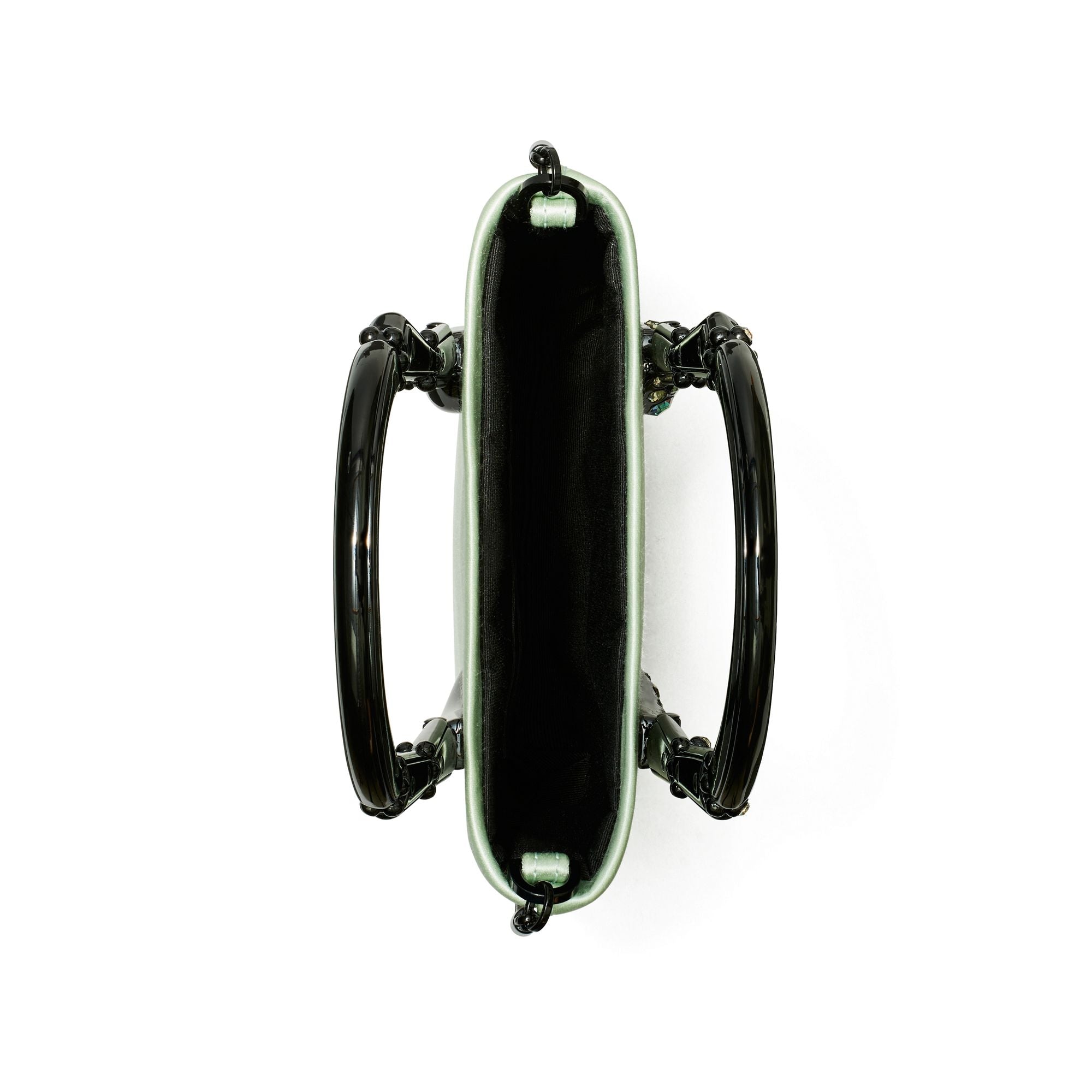 Women Key Item Satin Snake Handle Mini Tote - Mint