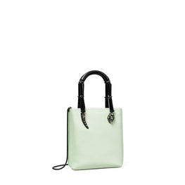 Women Key Item Satin Snake Handle Mini Tote - Mint