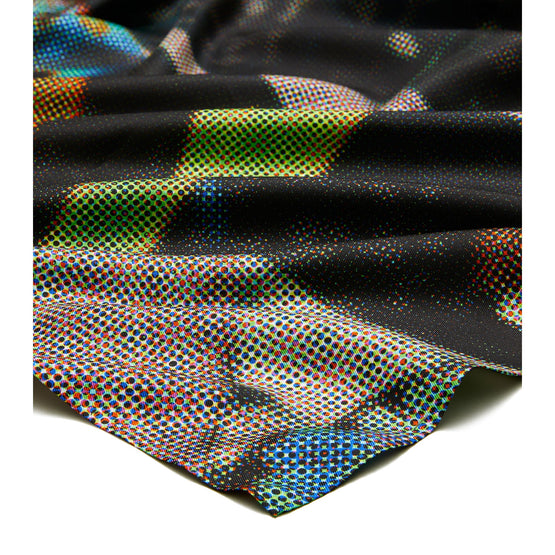 Women Photo Collage Oversized Silk Square - Black Photo Collage