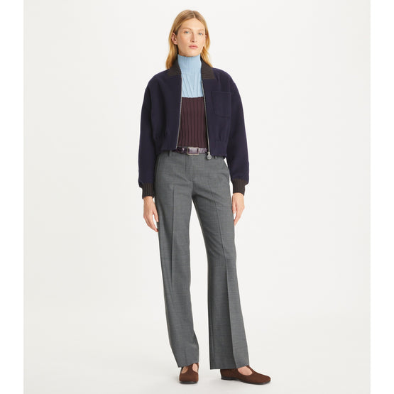 Women Stretch Fannel Pants - Gray Mélange