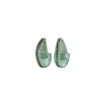 Women Wave Earring - Tory Silver / Sky / Crystal
