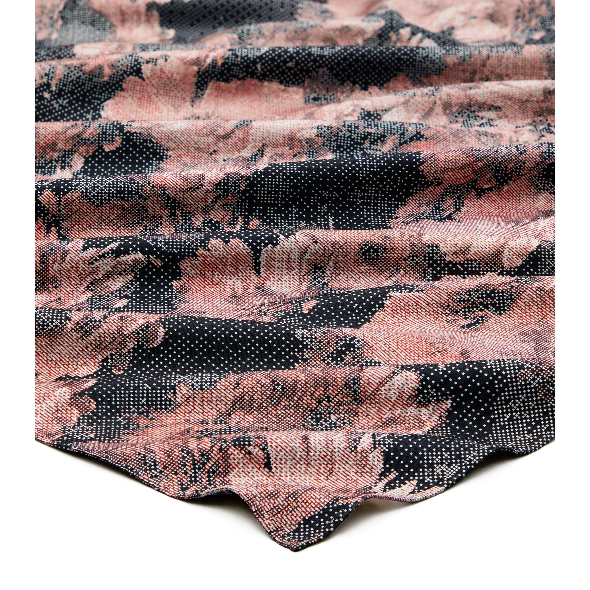 Women Pixel Flower Silk Square Scarf - Pixel Flower Silk Square Blush