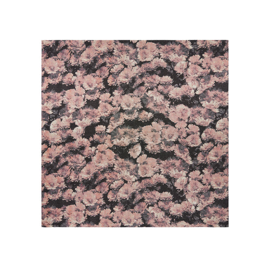 Women Pixel Flower Silk Square Scarf - Pixel Flower Silk Square Blush