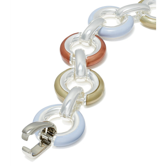 Women Donut Bracelet - Light Silver / Multi