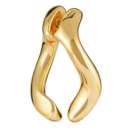 Women Wishbone Front-Back Earring - Tory Gold