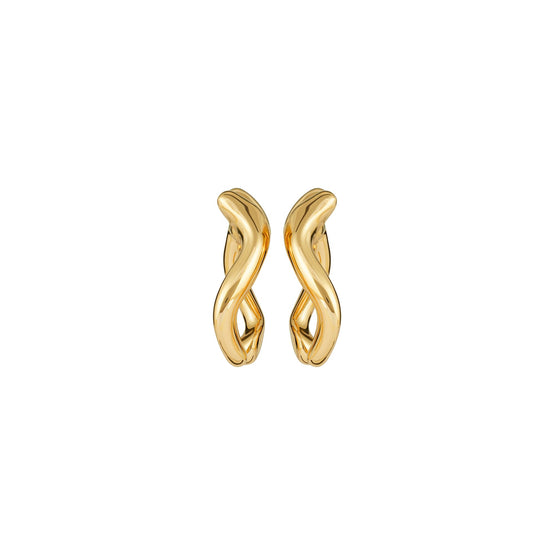 Women Wishbone Front-Back Earring - Tory Gold