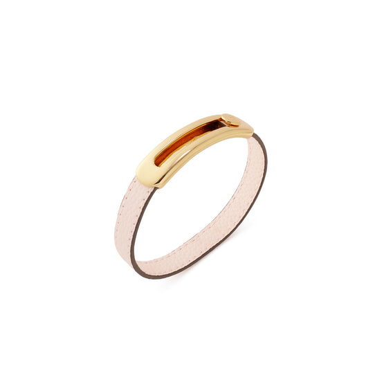 Women Pierced Slider Bracelet - Tory Gold / Pink Snow